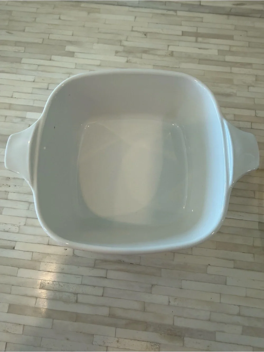 Corningware White Covered Casserole with Colorful Vegetable Motif